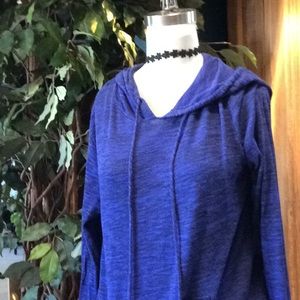 Blue and black workout sweatshirt